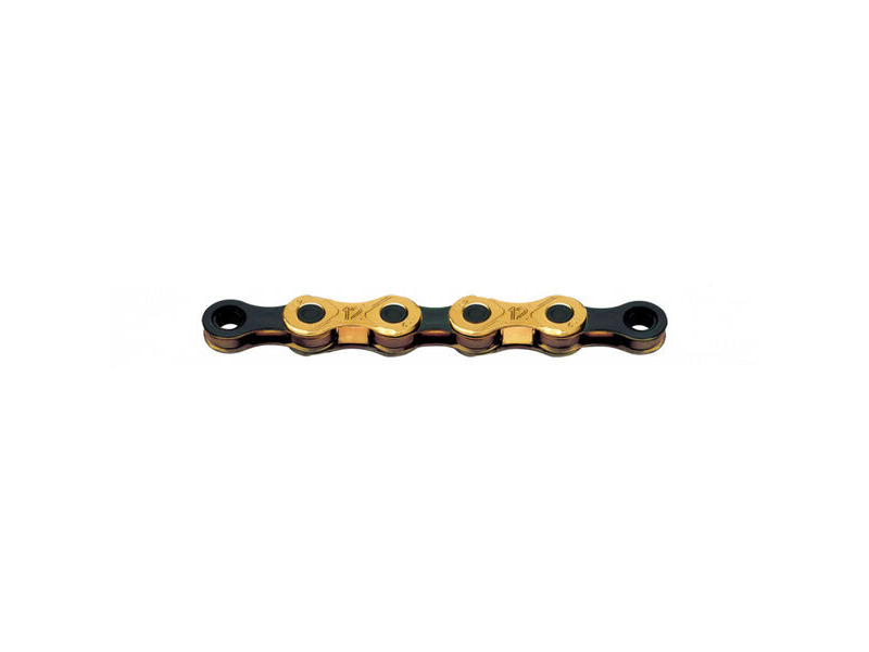 KMC X12-L Waxed Chain 126L - Shimano 12sp 126L Black/Gold click to zoom image