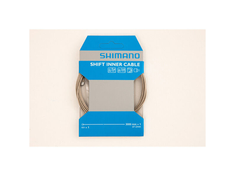 Shimano Road / MTB tandem steel gear inner wire, 1.2 x 3000 mm, single click to zoom image