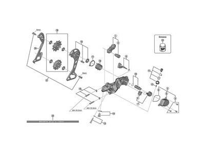 Shimano RD-R8000 tension and guide pulley set click to zoom image