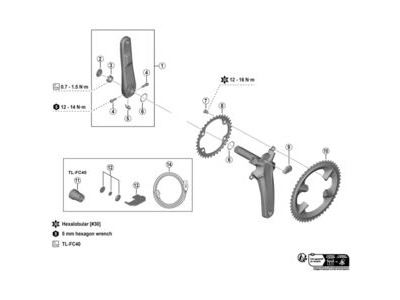 Shimano TL-FC40 tool for FC-R9100-P click to zoom image