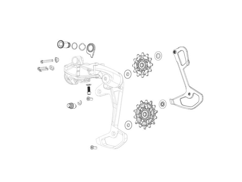 Sram Jockey Wheel Set For X9 Type 2 Rear Derailleur (1 Pair) click to zoom image