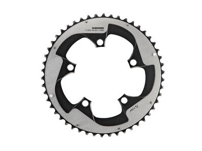 Sram Chain Ring Road Force22 X-glide R 50t Yaw 11 Speed S3 Hiddenbolt/Non Hidden Bolt 110 Alum 5mm Blast Black BB30 Or Gxp (50-34) Black 11spd 50t