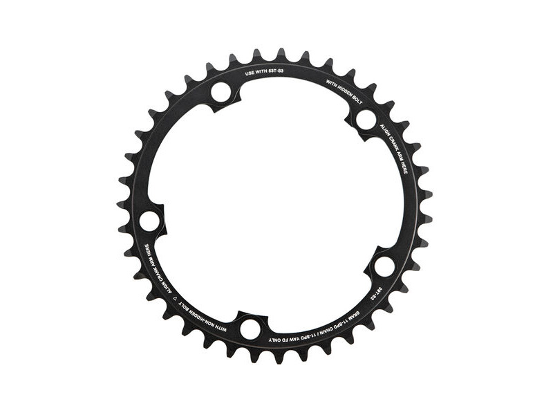 Sram Chain Ring Road Red22/Force22 X-glide R 39t Yaw 11 Speed S2130 Alum 3mm Blast Black (53-39) Black 11spd 39t click to zoom image