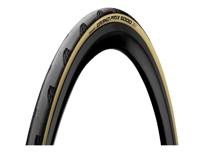 Continental Grand Prix 5000 All-season Foldable Tyre 2022: Black/Cream 700x35c 28" click to zoom image