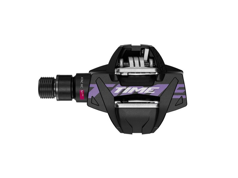 Time Xc 6 MTB Pedals, Including Atac Standard Cleats: Black Purple click to zoom image