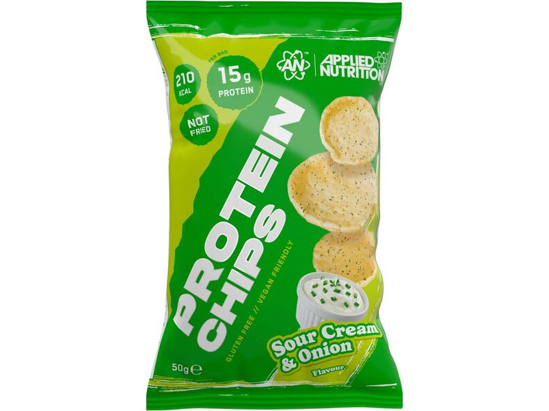 Applied Nutrition Protein Chips - Sour Cream & Chive - 50g x Box of 7 click to zoom image