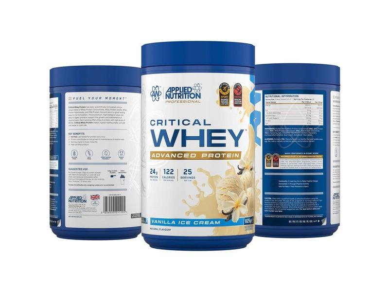 Applied Nutrition Critical Whey Protein Powder - Vanilla - 825g click to zoom image