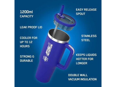 Applied Nutrition Cooler Cup - Blue - 1200ml click to zoom image